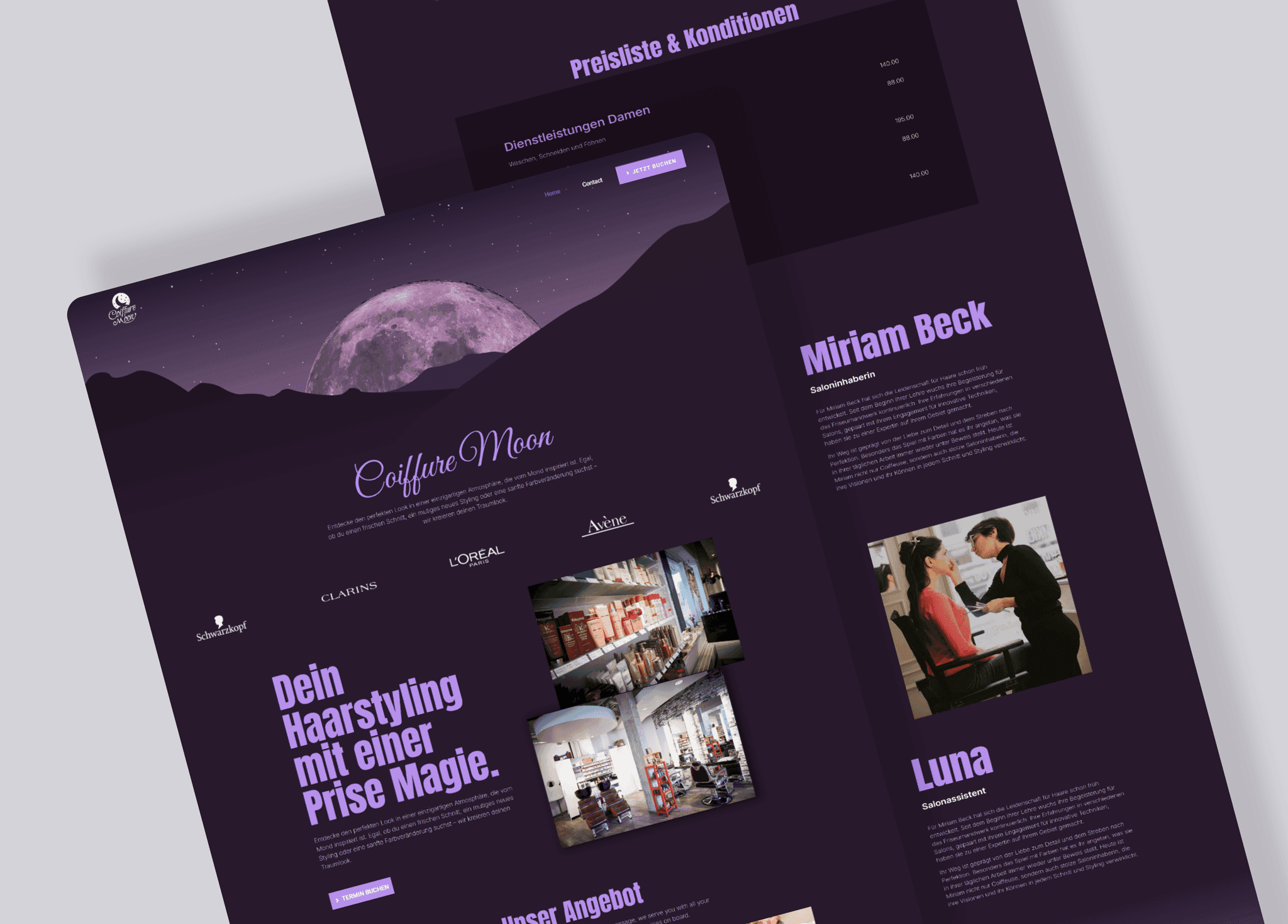 Coiffure Moon – Moderne Website