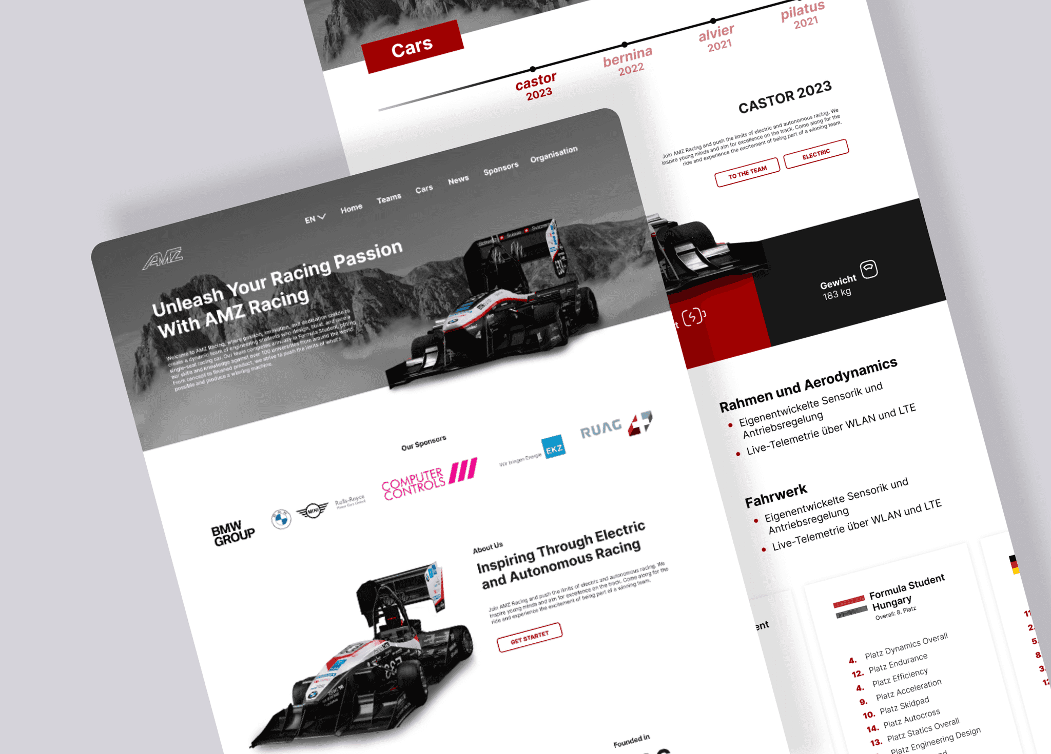 AMZ Racing – Webentwicklung
